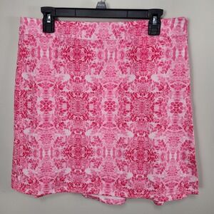 RipSkirt Hawaii Bali Pink Wrap Mini Skirt Cover Up Sz L Beach Costal Cruise
